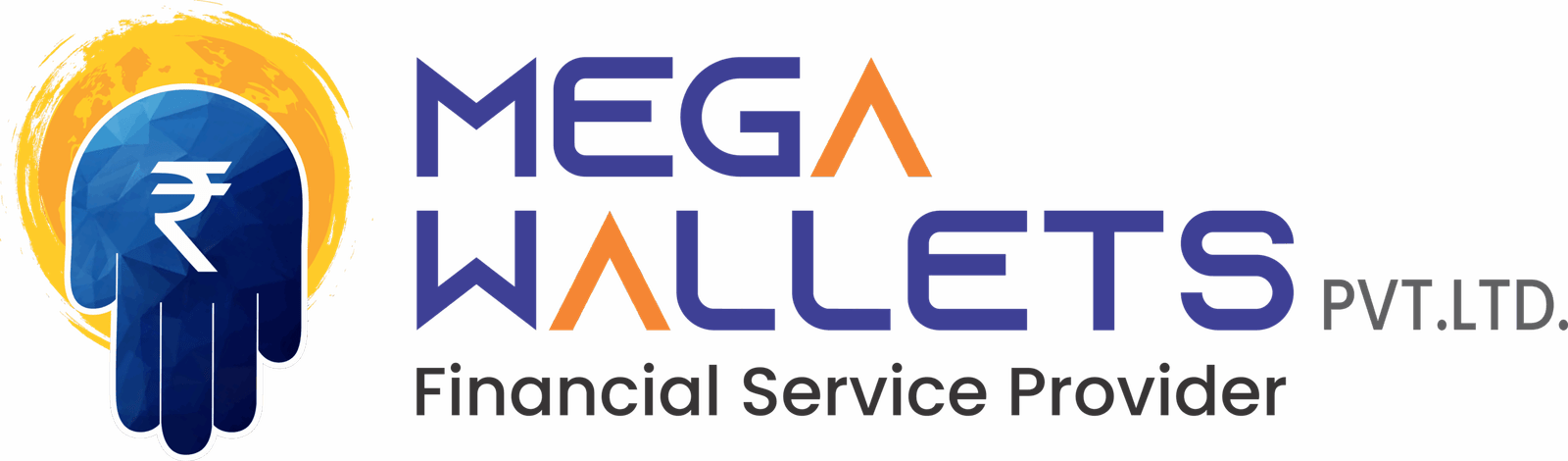 Mega wallets logo Eng
